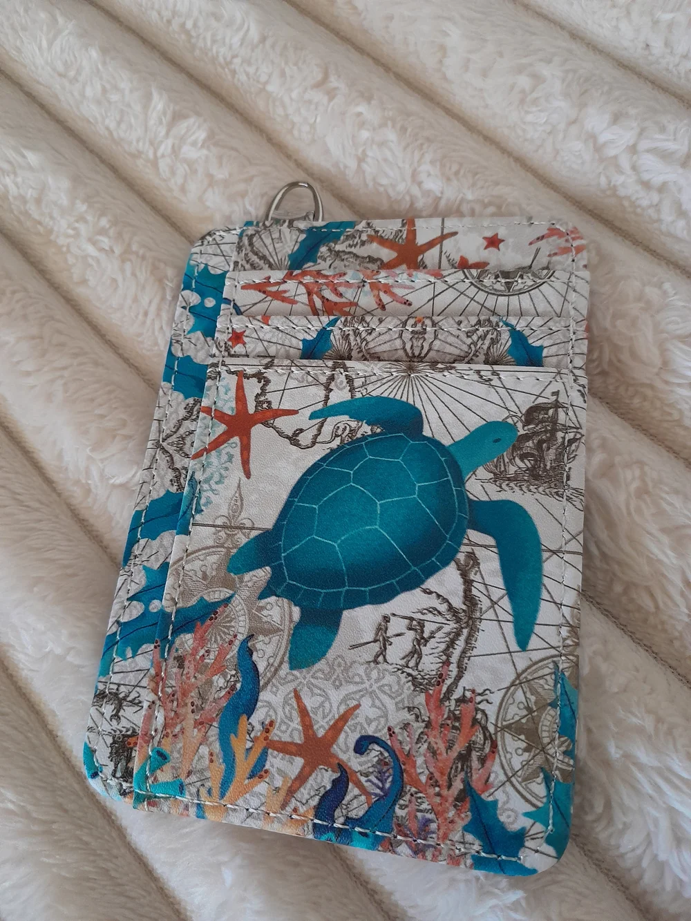 Sea Turtle Credit Card Holder Wallet RFID Beach Coastal Ocean Nautical Travel